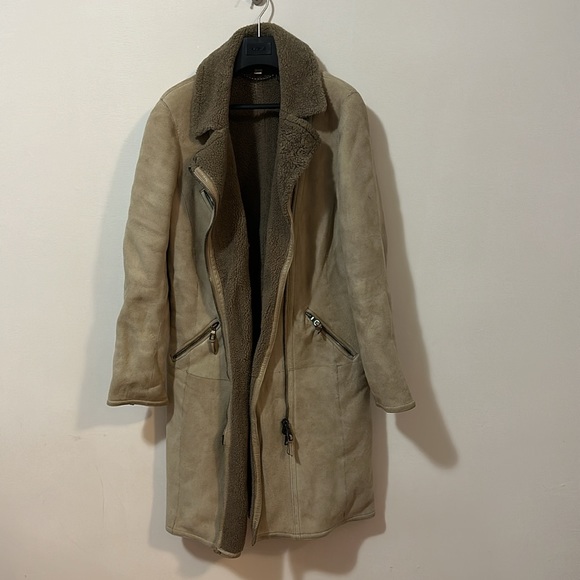 Coach Suede Leather Shearling Jacket size Small - Picture 2 of 7